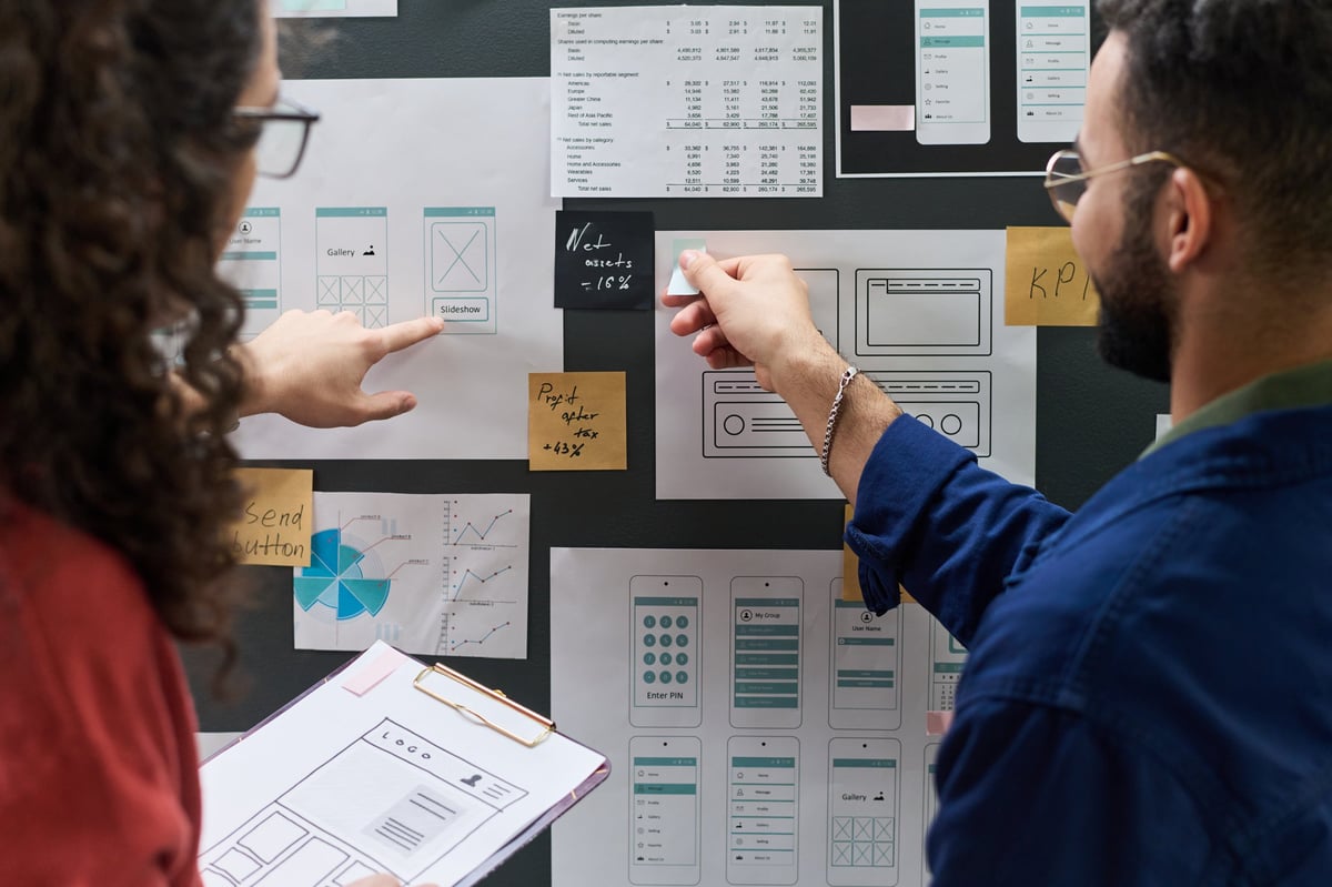 The restructured marketing site reviewed against the wireframes