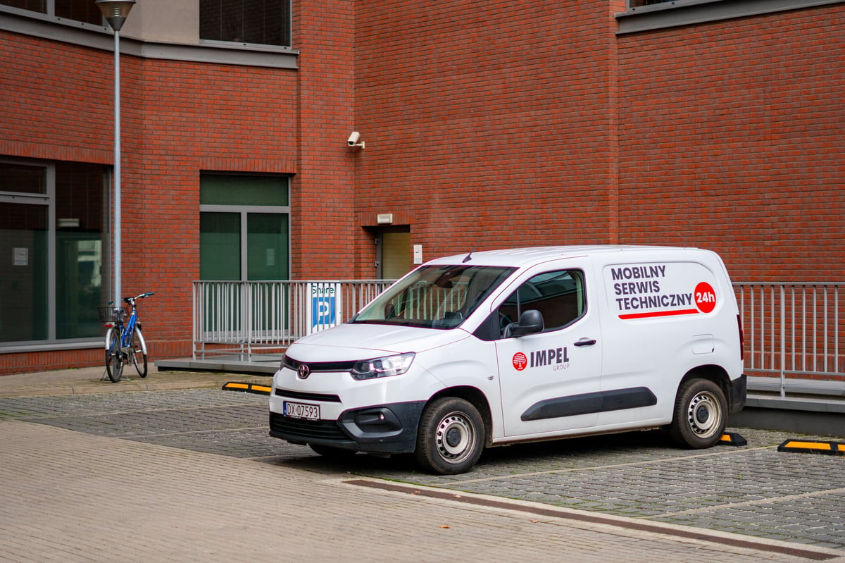 Branded service van representing the trades business identity